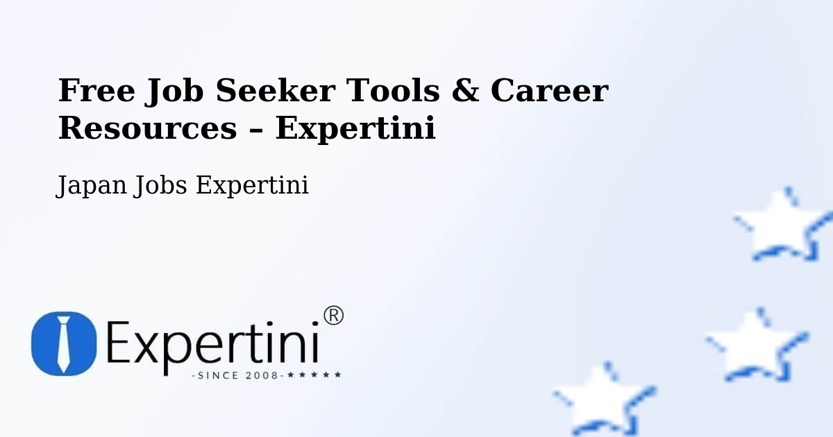 Free Job Seeker Tools & Career Resources – Honchō - Honchō, Japan Jobs Expertini
