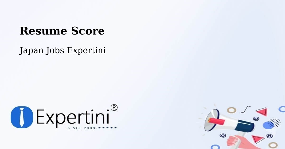 Resume Score & Job Description Match Tool – Honchō - Japan Jobs Expertini